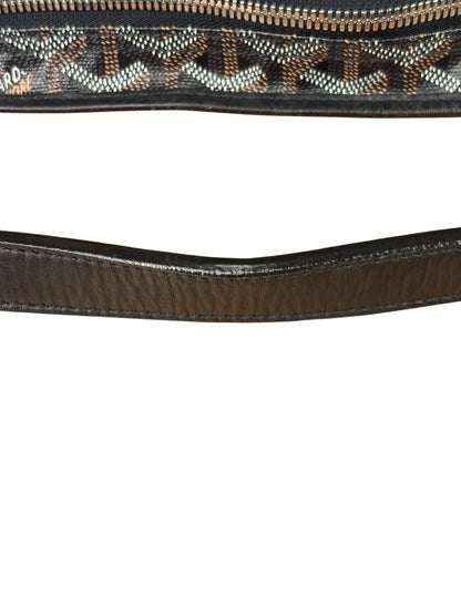 Goyard Brown/Black Leather Boheme Hobo Bag