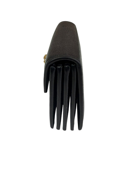 Versace Black Calfskin La Medusa Flap Card Holder