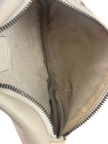 Gucci Cream Leather Print Belt Bag