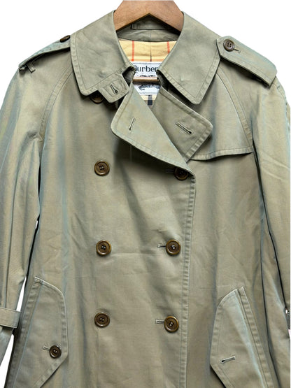 Burberry Vintage Sage Green Trench Coat