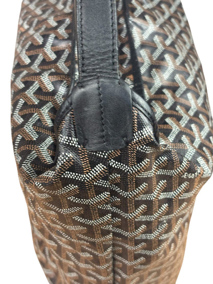 Goyard Brown/Black Leather Boheme Hobo Bag