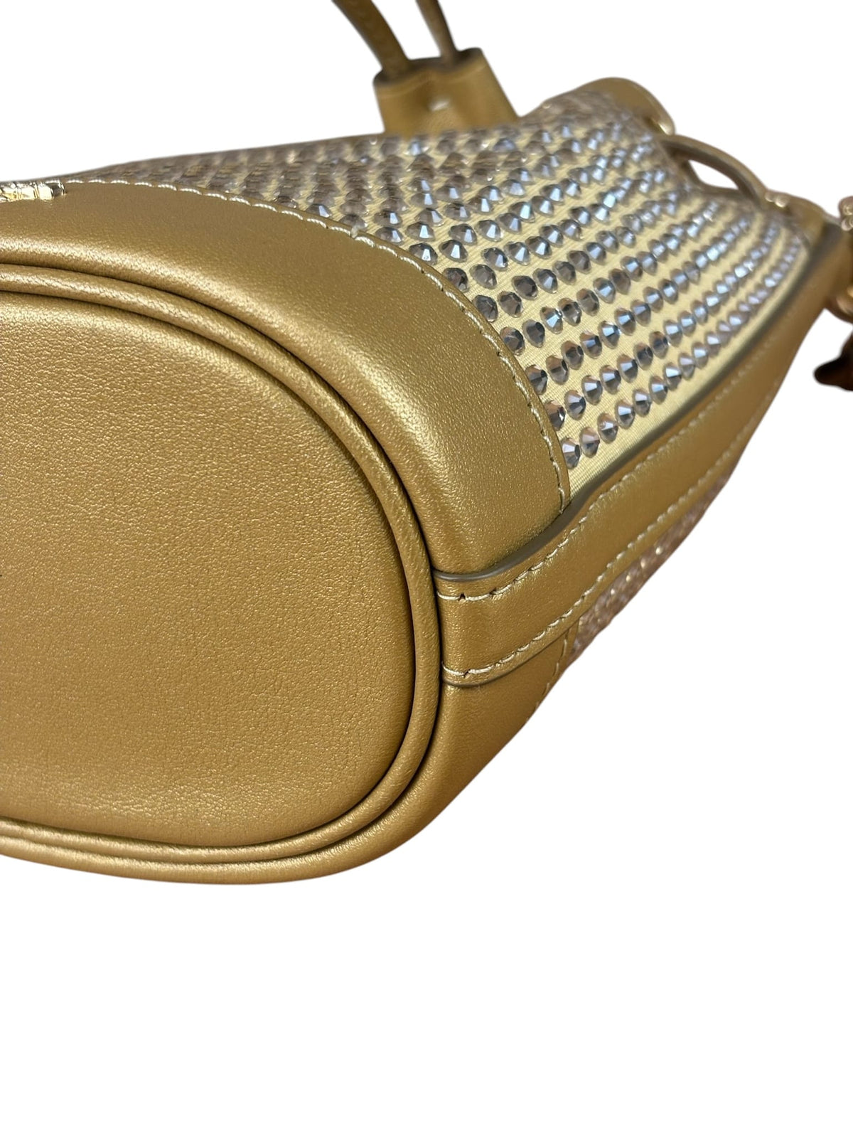 Coach Yellow Gold Mini Bucket Crystal Two-Way Bag