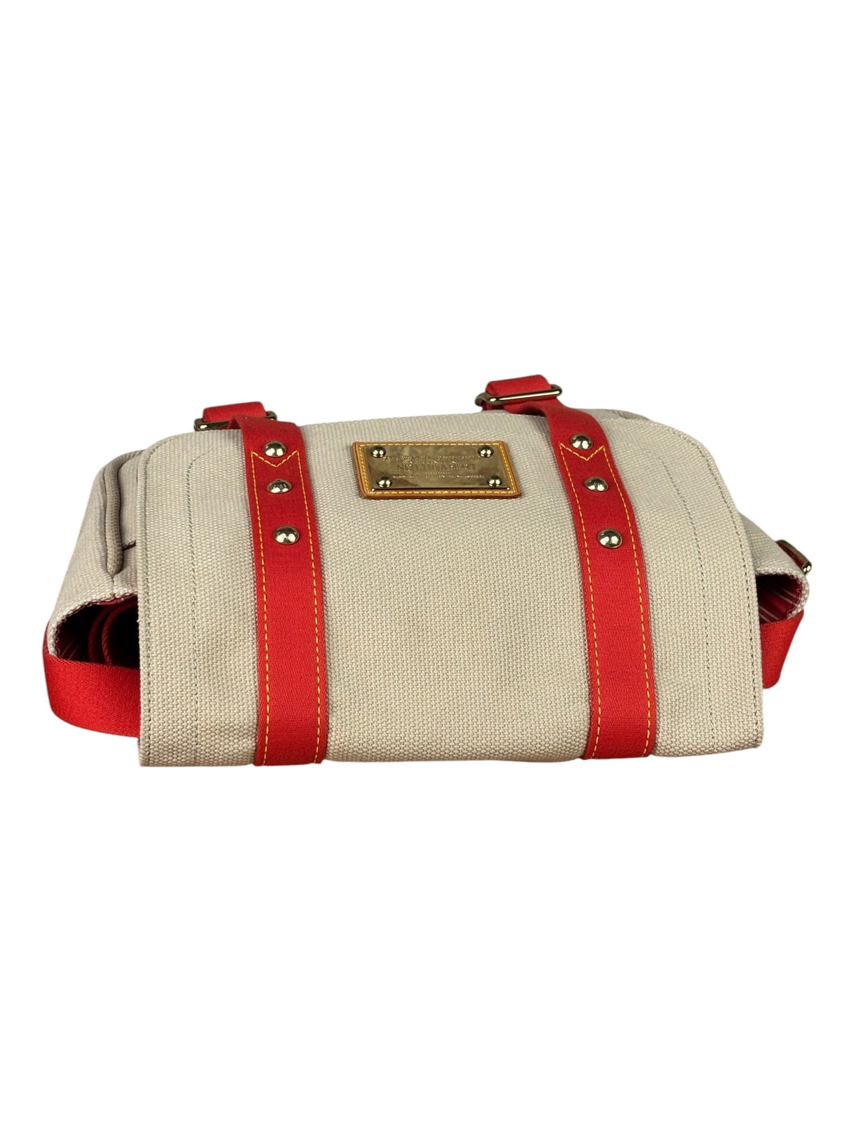 Louis Vuitton Tan/Red Canvas Antigua Besace Messenger Bag PM
