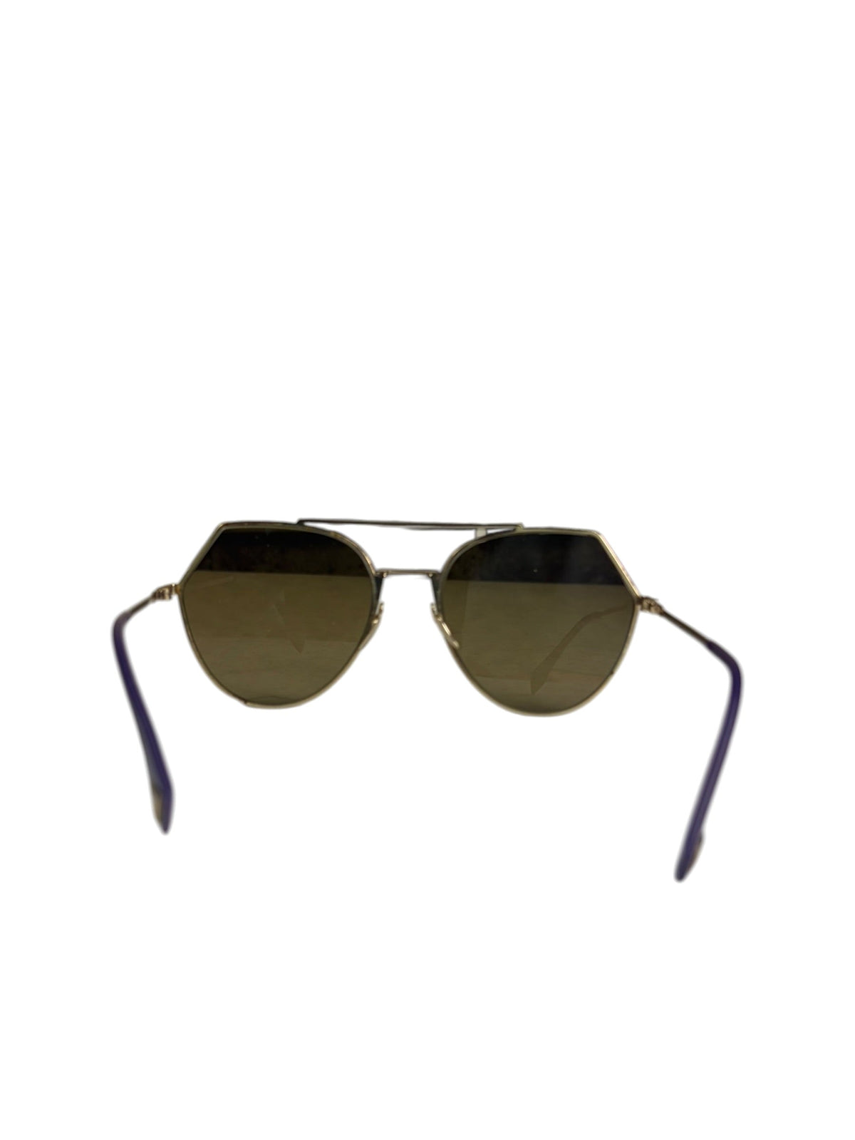 Fendi Gold-Toned Eyeline Aviator Sunglasses FF0494/S