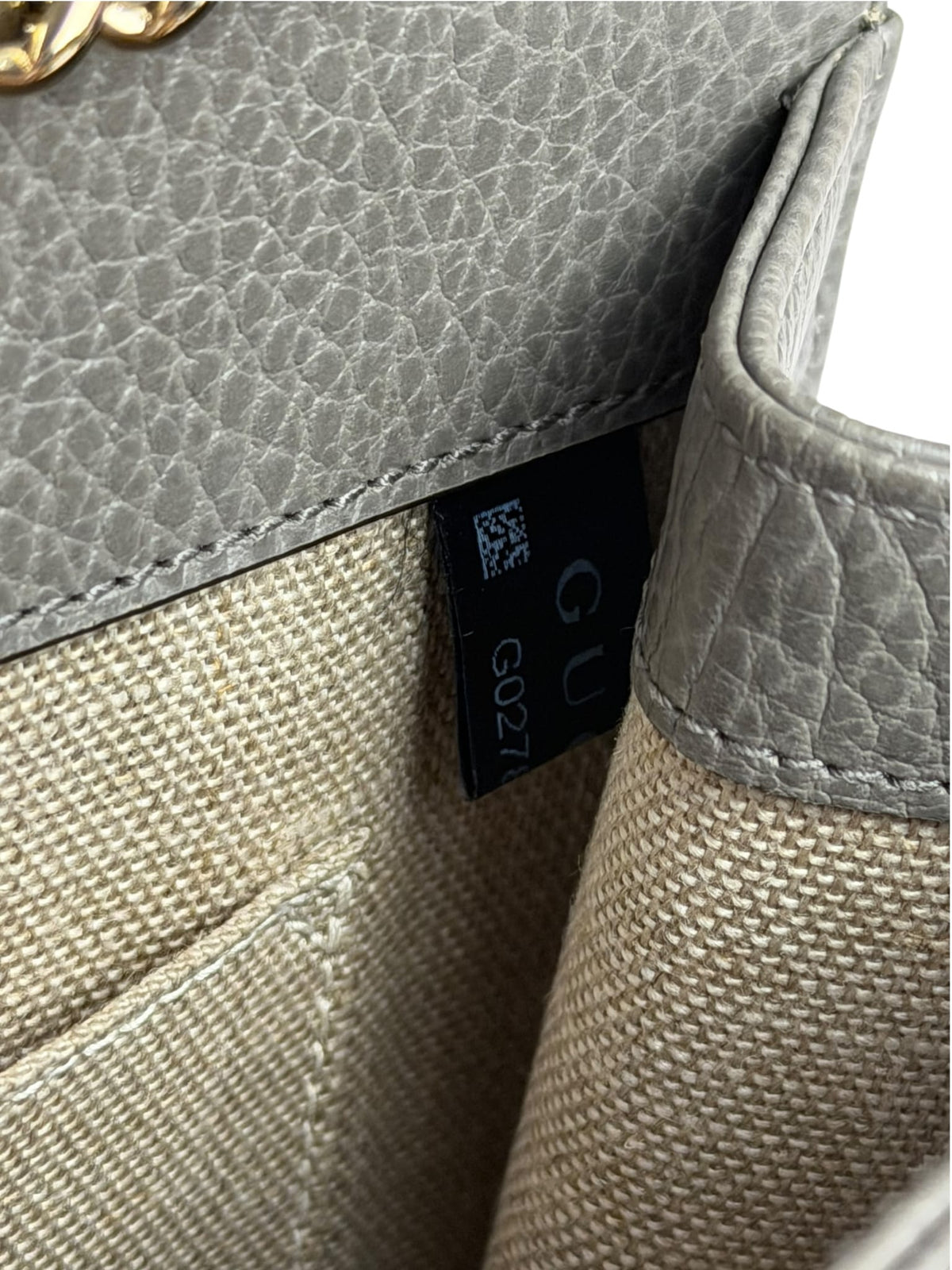 Gucci Grey Calfskin Interlocking Small G Shoulder Bag