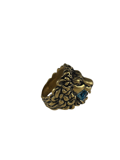 Gucci Crystal Lion Head Ring