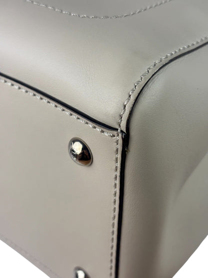 Fendi Cream Leather Latte Two-Way Bag