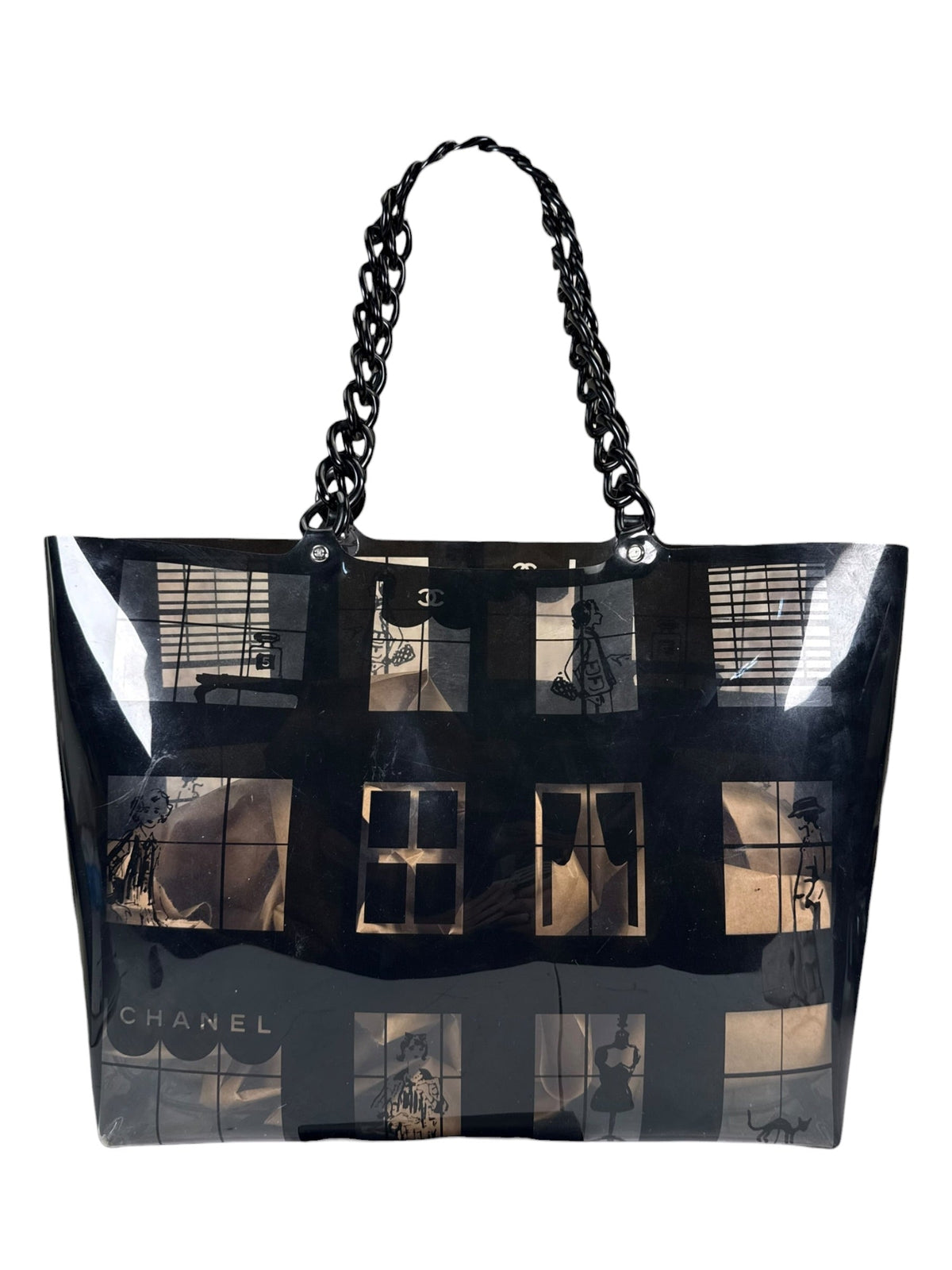 Chanel PVC Coco Window Tote Black 2003-04