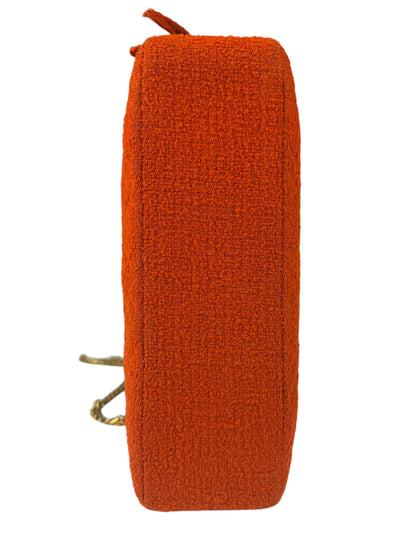 Chanel Vintage Red Quilted Tweed Shoulder Bag 1994