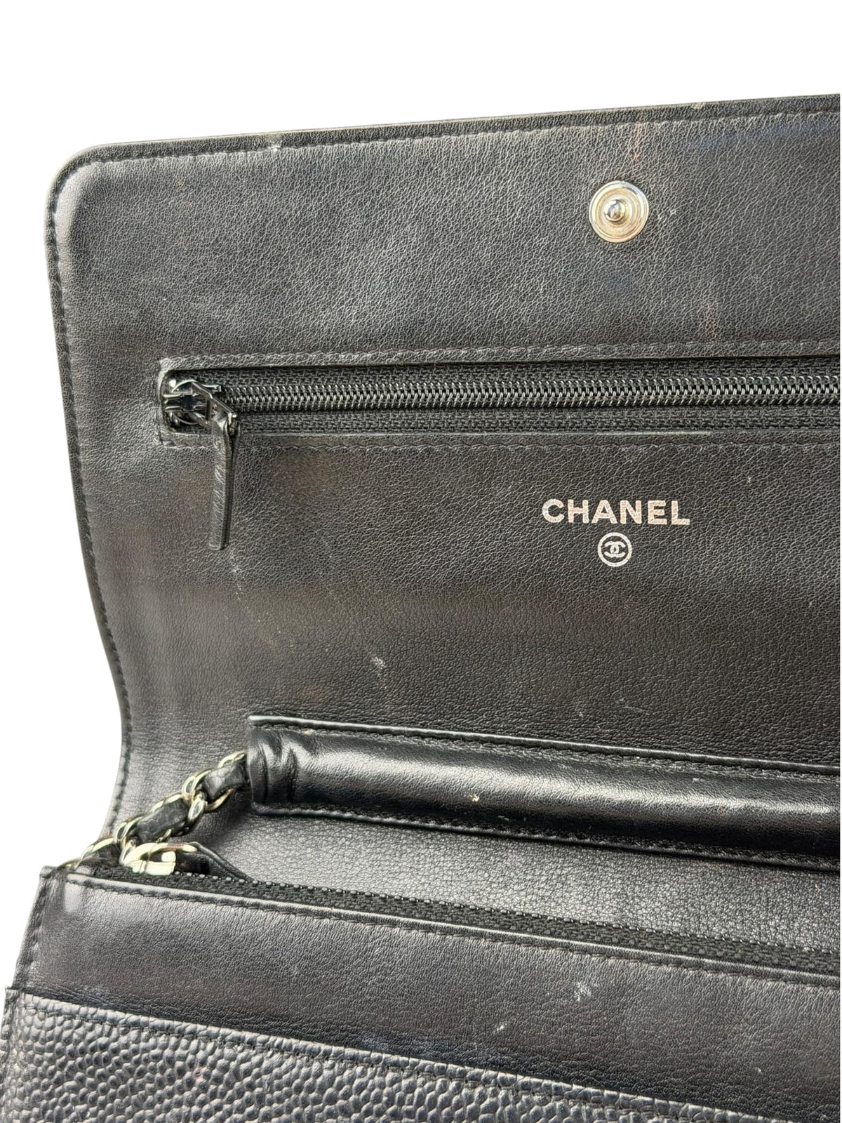 Chanel Black Caviar Flap Wallet On Chain 2013
