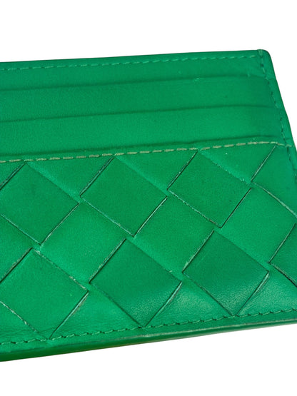Bottega Veneta Green Intrecciato Card Holder