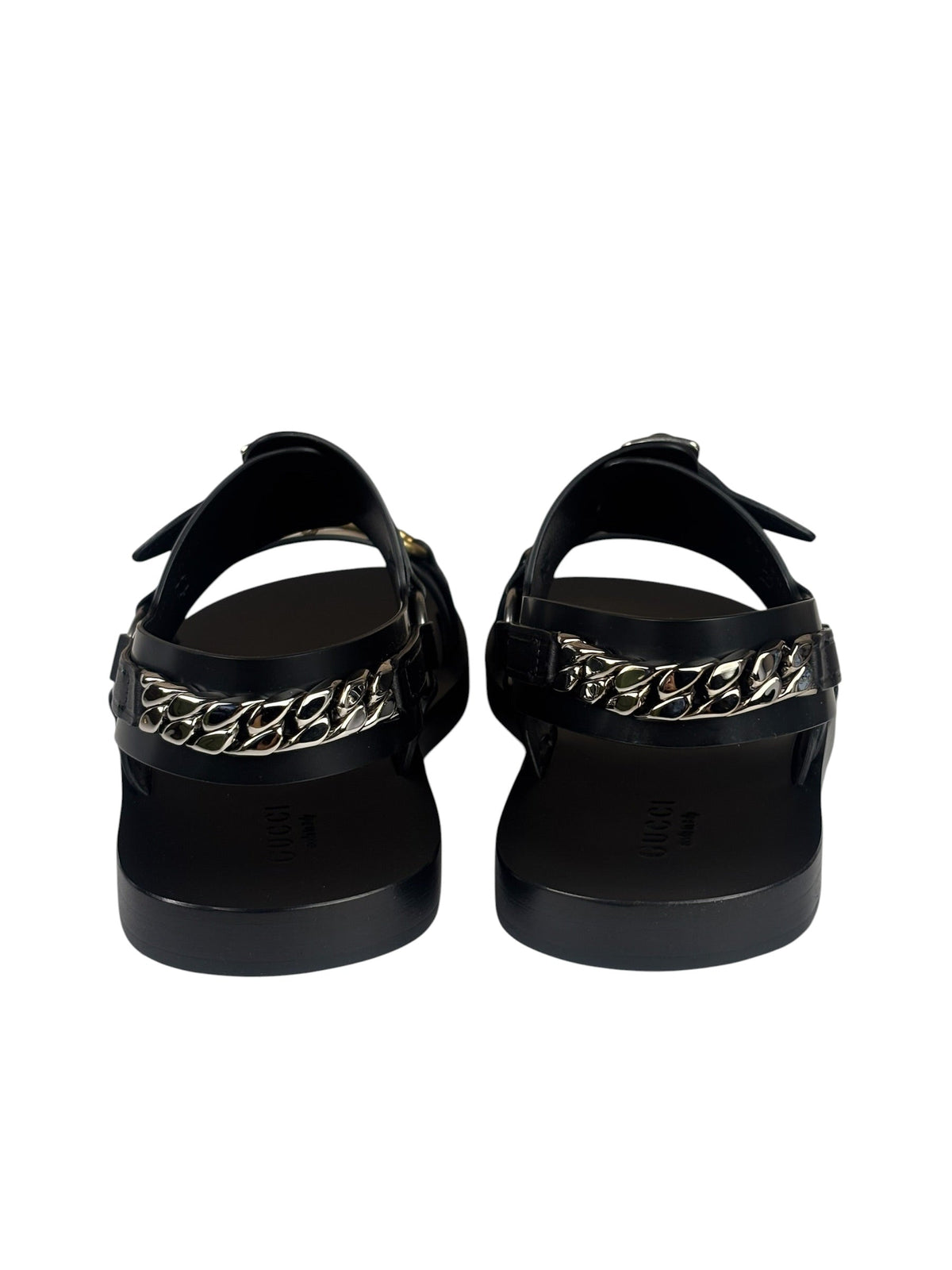 Gucci Black Cordovan Horsebit Sandals