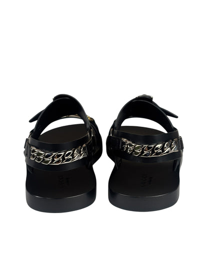 Gucci Black Cordovan Horsebit Sandals