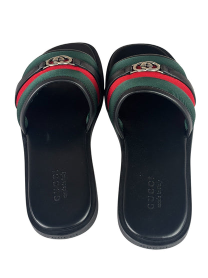 Gucci Interlocking G Sherry Line Leather Sandals