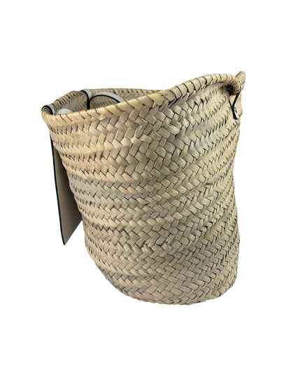 Versace Leather Trim Basket Bag