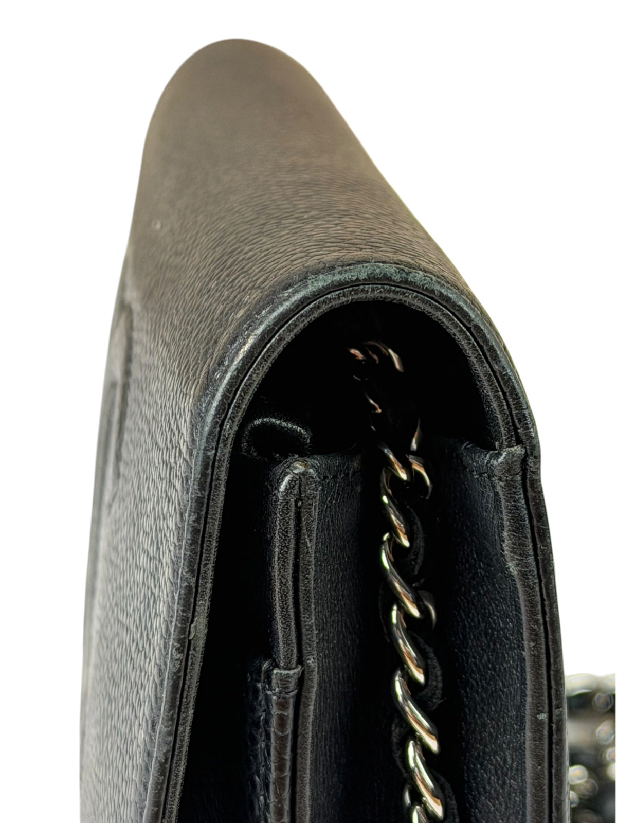 Chanel Black Caviar Flap Wallet On Chain 2013
