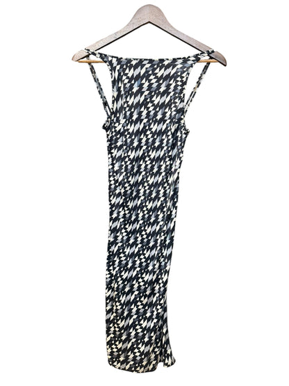 Fendi Black/White Geometric Patterned Sleeveless Tank Dress