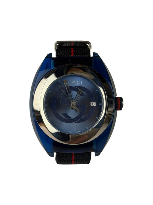 Gucci Sync Navy with Black Nylon Strap