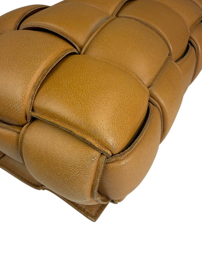 Bottega Veneta Honey Brown Leather Intrecciato Flap Bag