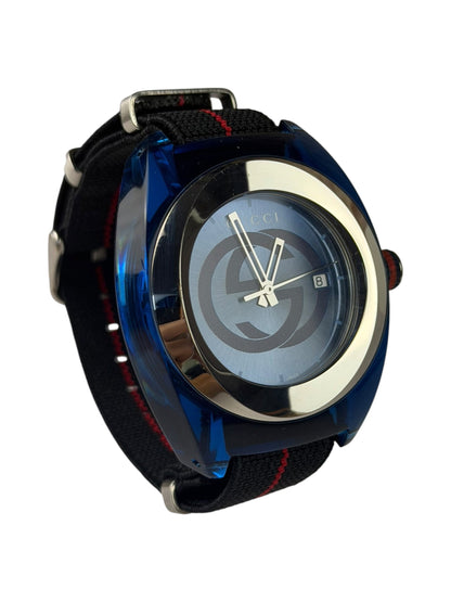 Gucci Sync Navy with Black Nylon Strap