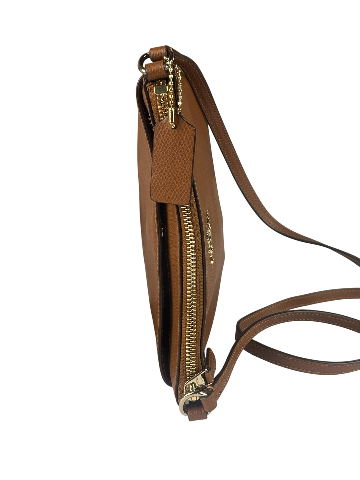 Coach Tan Brown Pebble Leather Crossbody Bag