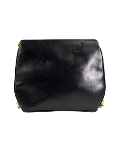 Gucci Black Leather Flap Crossbody Bag