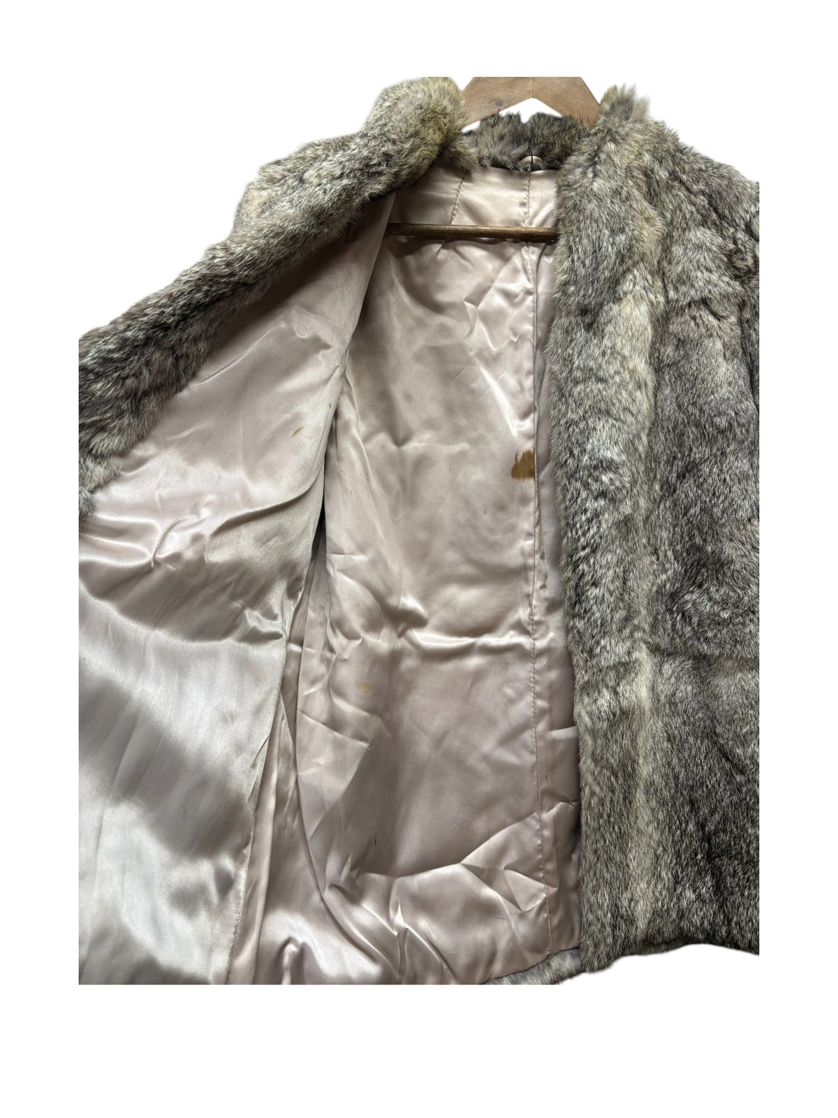 Vintage Grey Fox Fur Coat