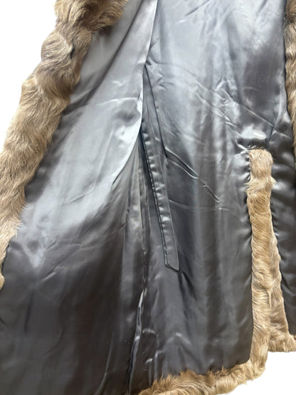 Vintage Multi-Tonal Light Brown Fox Fur Long Coat