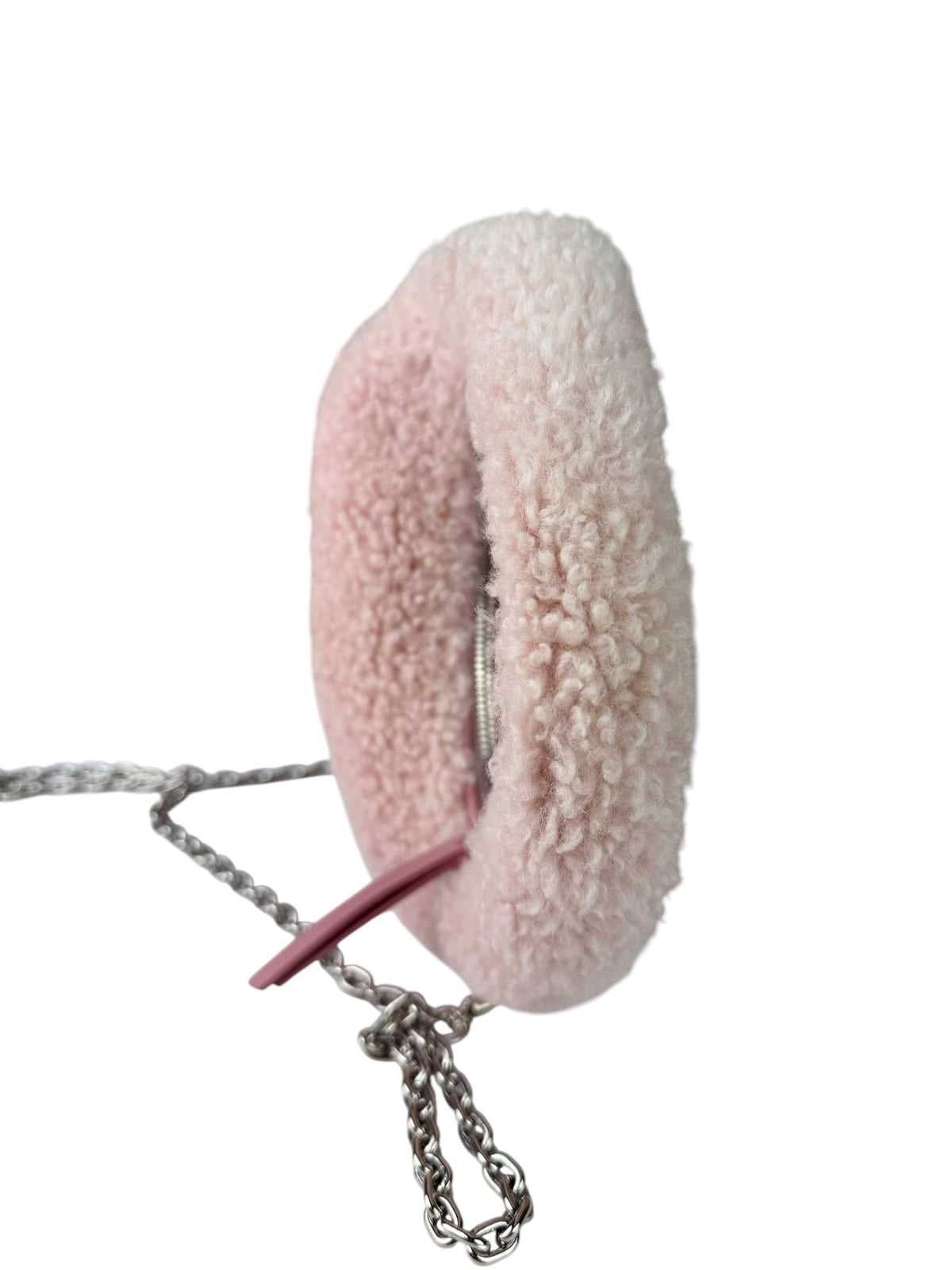 Miu Miu Pink Wool Teddy Two-Way Hobo Bag