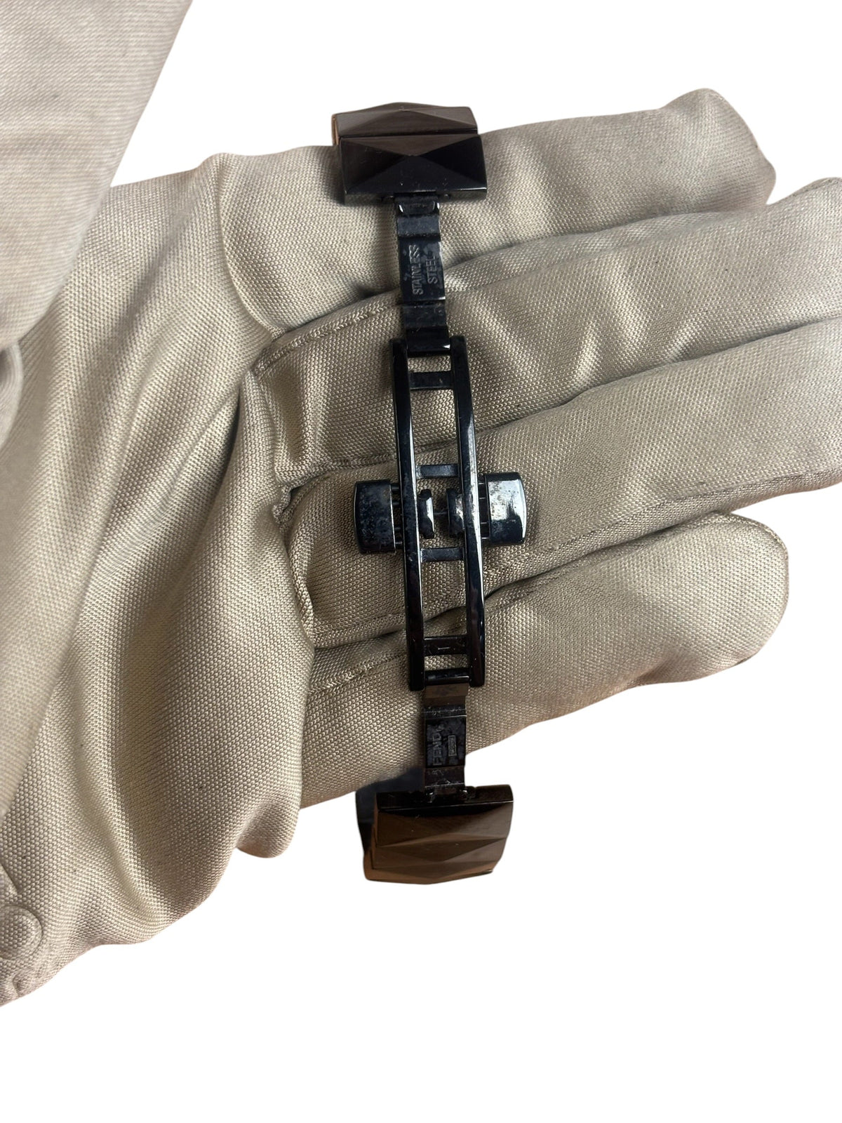 Fendi 4270L Black Pyramid Band Watch