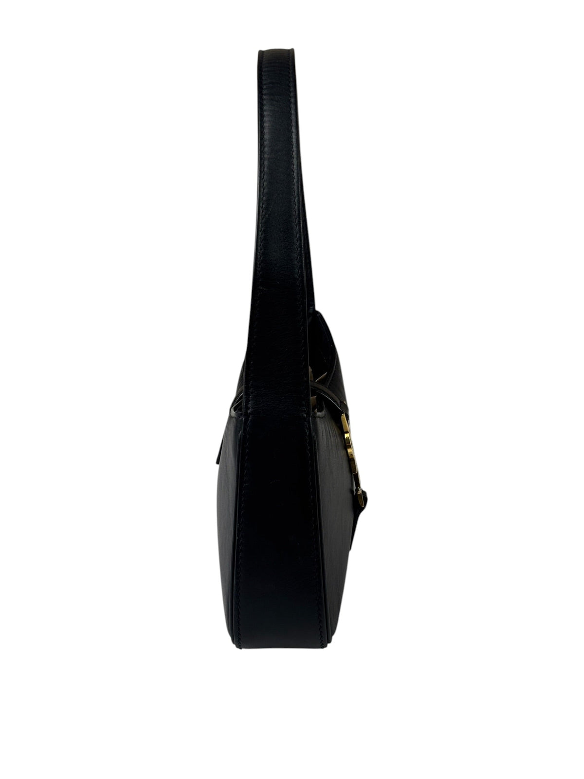 Yves Saint Laurent Black Leather Mini Le 5 À 7 Hobo Bag
