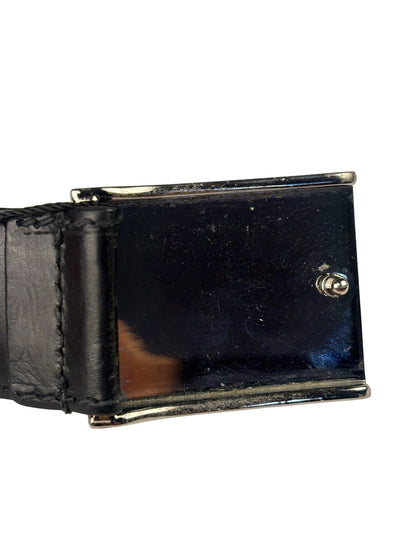 Gucci Silver-Toned Leather Belt