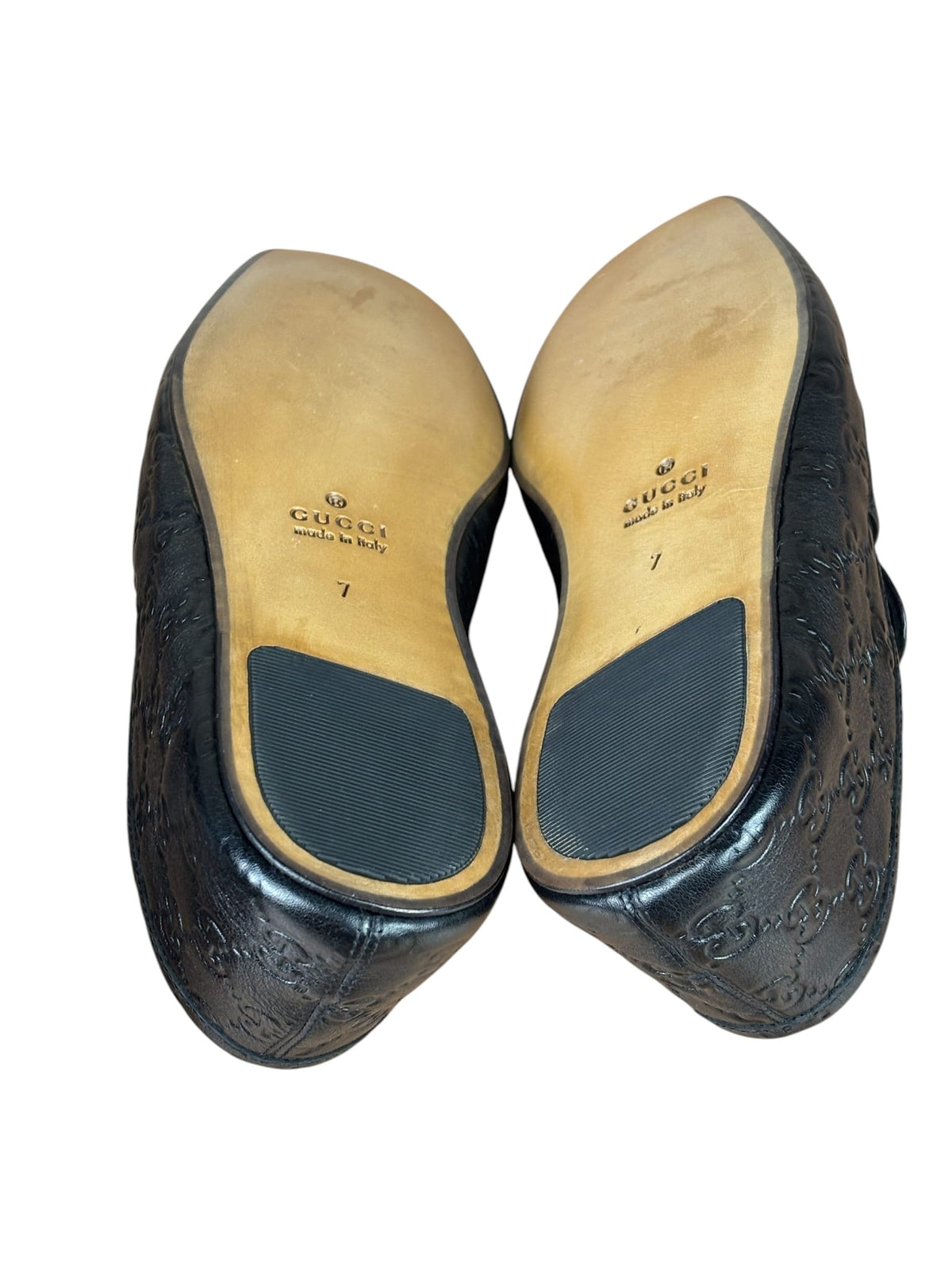 Gucci Black GG Leather Ragazzo Loafers