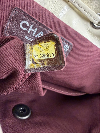 Chanel Cream Quilted Shearling Mountain Paris-Salzburg Small Backpack 2015
