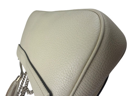 Gucci Soho Chain Flap Shoulder Bag White