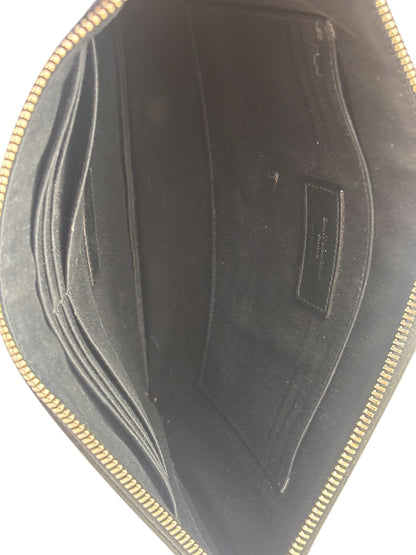 Yves Saint Laurent Black Pebbled Leather Pouch