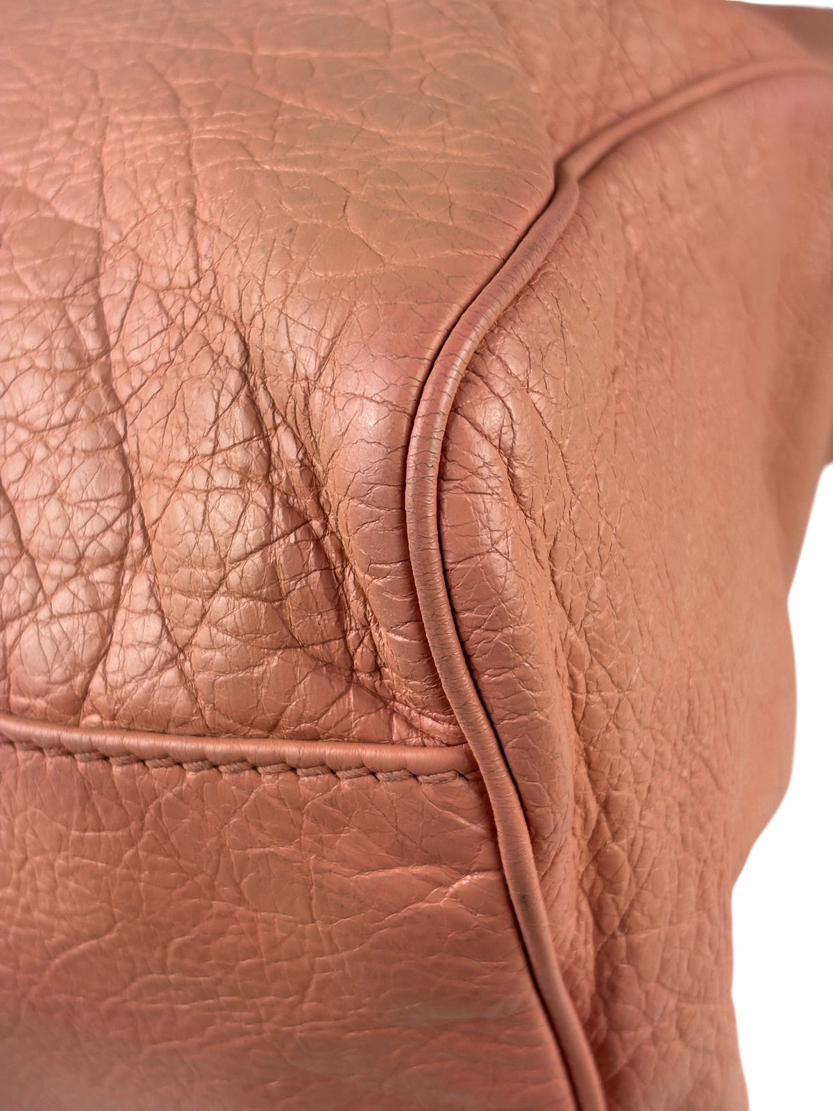 Balenciaga Light Pink Leather Classic Moto City Bag