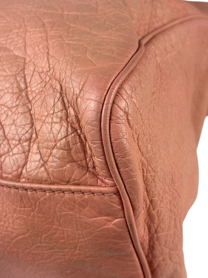 Balenciaga Light Pink Leather Classic Moto City Bag