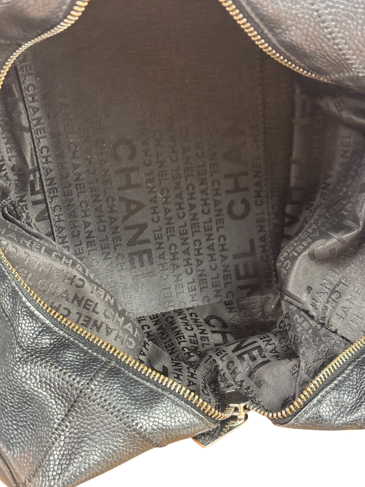 Chanel Black Caviar Chocolate Bar Shoulder Bag