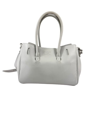 Balenciaga White Leather Bel Air Carry All Handbag