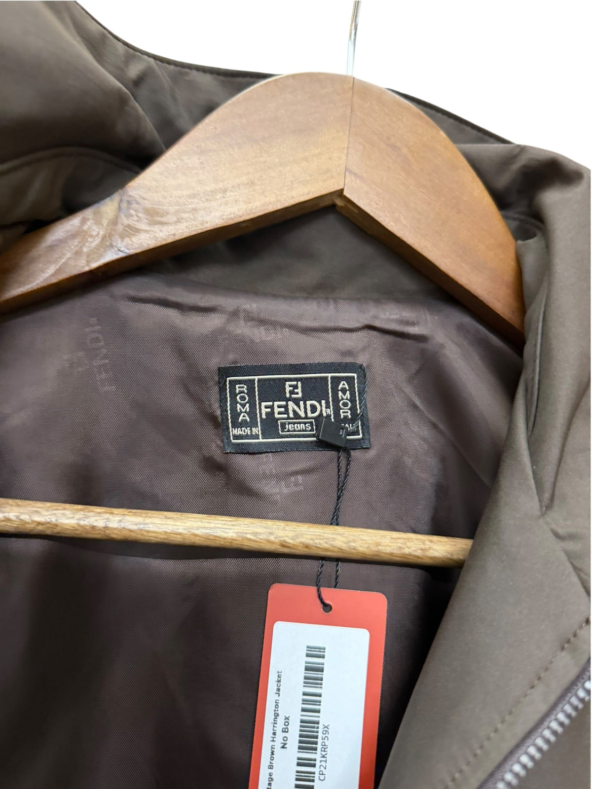 Fendi Vintage Brown Harrington Jacket