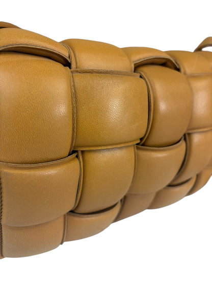 Bottega Veneta Honey Brown Leather Intrecciato Flap Bag