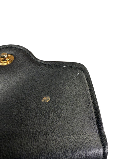 Versace Black Calfskin La Medusa Flap Card Holder