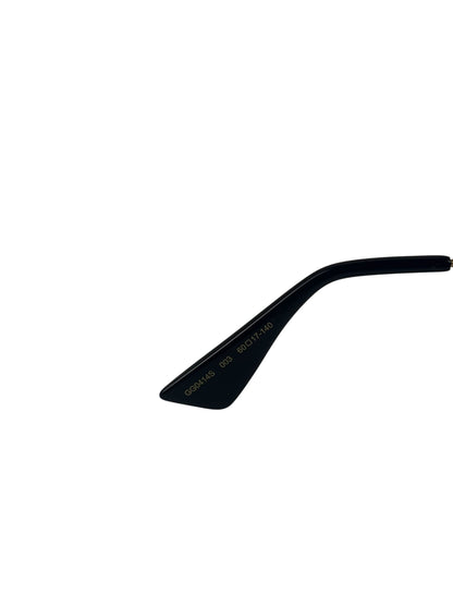 Gucci GG0414S Square Metal Frame Mirrored Lenses Sunglasses