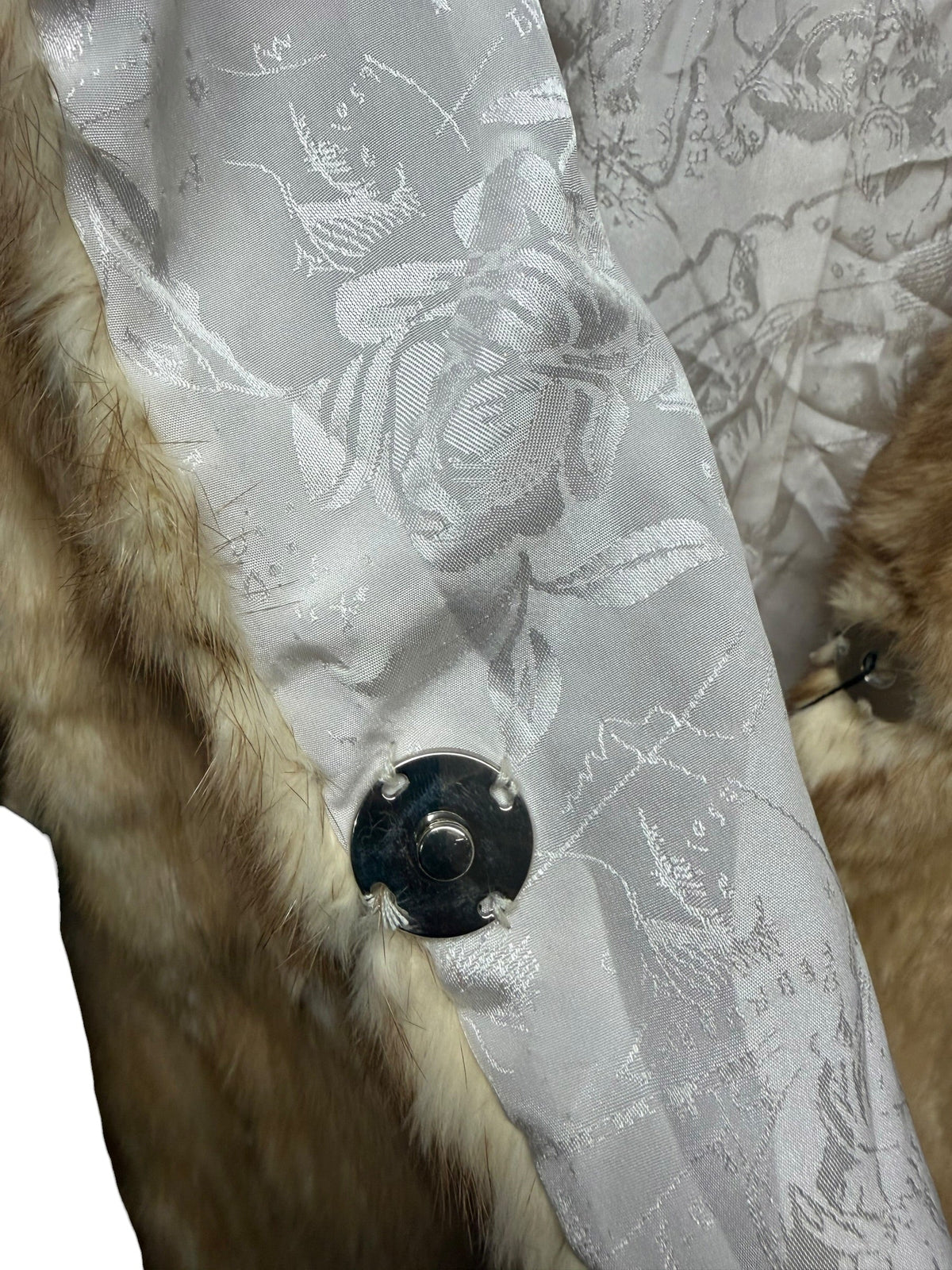 Vintage Beige Mink Fur Coat