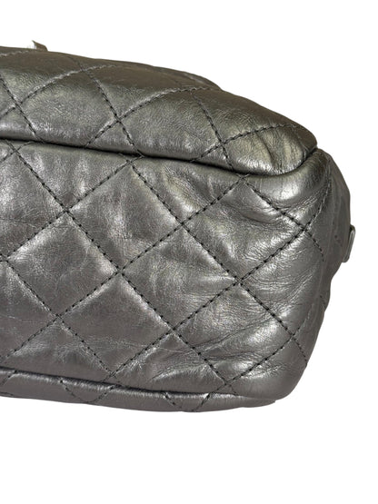 Chanel Metallic Silver Quilted Calfskin Reissue Camera Bag 2008