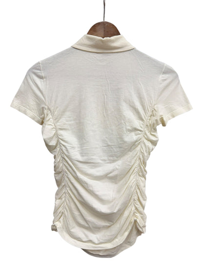 Miu Miu Off-White Short Sleeve Polo Style Top