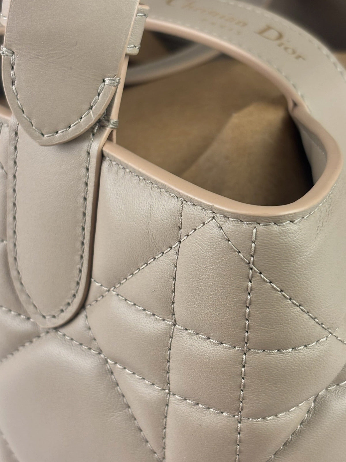 Christian Dior Calfskin Macrocannage Toujours Handbag