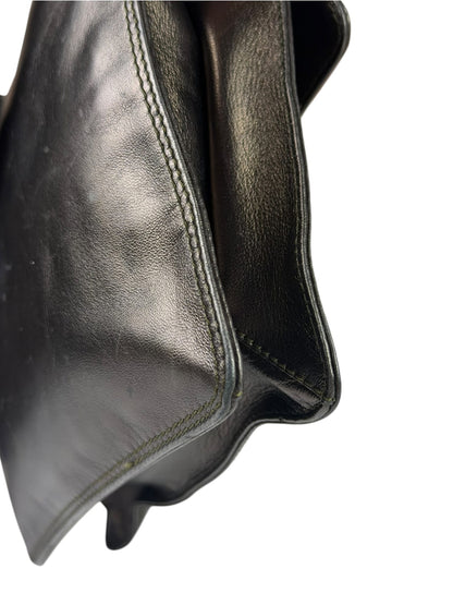 Chanel Vintage Metallic Bronze Lambskin Logo Messenger Bag 1997