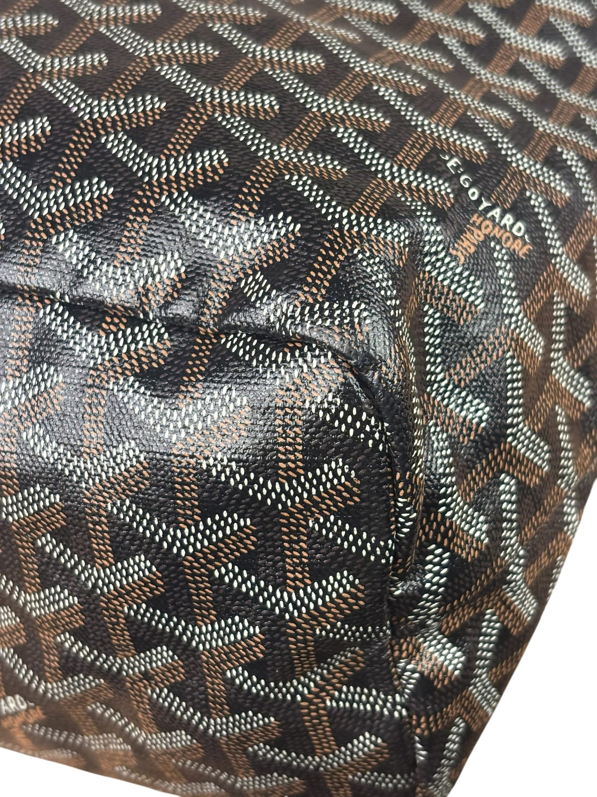 Goyard Brown/Black Leather Boheme Hobo Bag